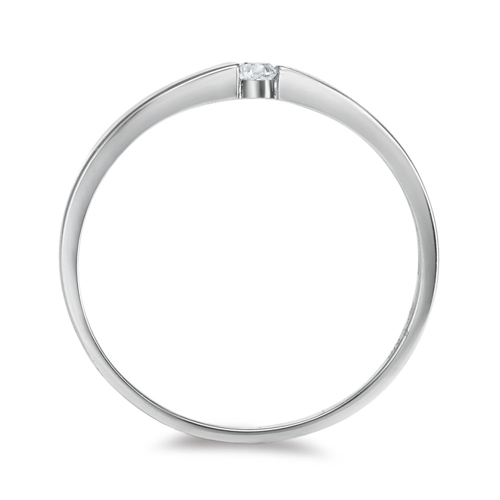 pierścionek zaręczynowy złoto białe 750/18 K Diament 0.05 ct, w-si