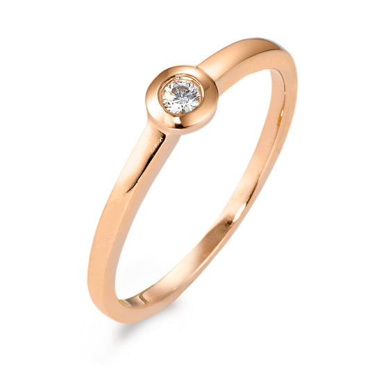 pierścionek zaręczynowy złoto różowe 585/14 K Diament 0.05 ct, w-si