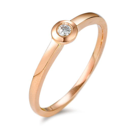 pierścionek zaręczynowy złoto różowe 585/14 K Diament 0.10 ct, w-si