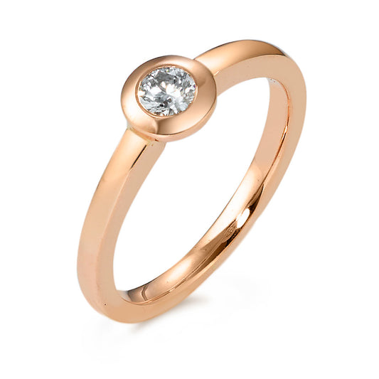 pierścionek złoto różowe 585/14 K Diament 0.20 ct, w-si