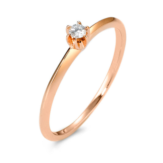 pierścionek zaręczynowy złoto różowe 585/14 K Diament 0.05 ct, w-si