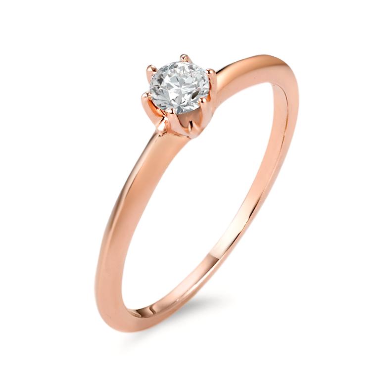pierścionek zaręczynowy złoto różowe 585/14 K Diament 0.20 ct, w-si