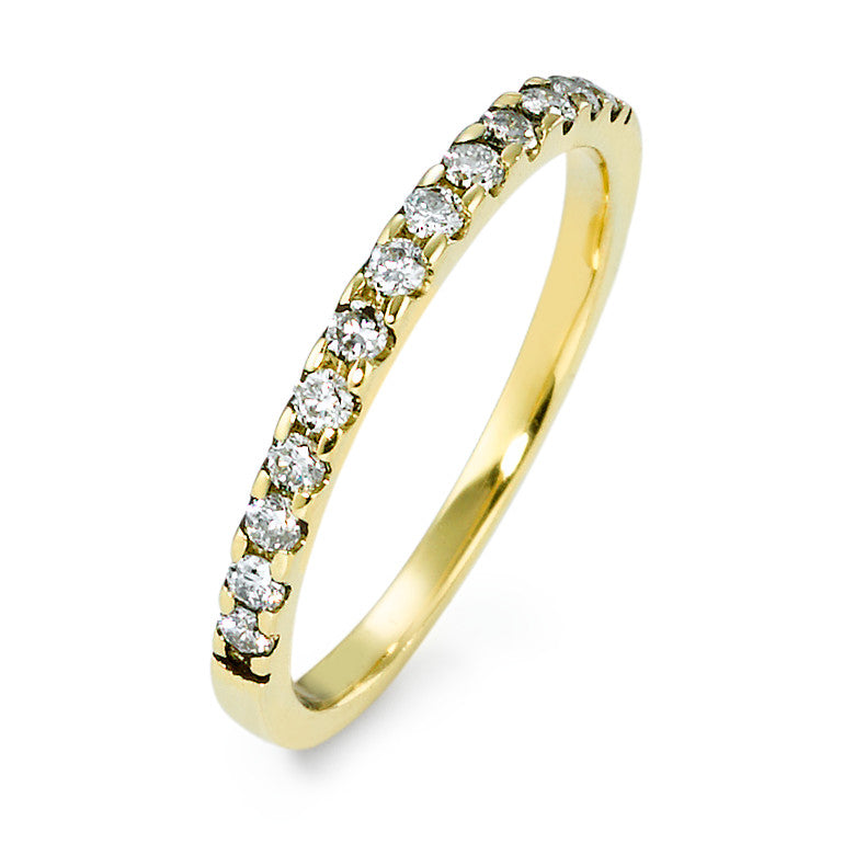 pierścionek pamięci złoto żółte 585/14 K Diament 0.25 ct, 13 kamienie, w-si