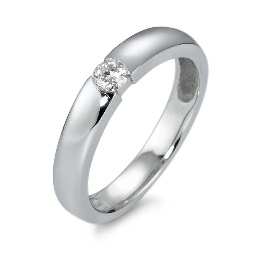 pierścionek zaręczynowy złoto białe 585/14 K Diament 0.15 ct, w-si