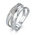 pierścionek złoto białe 585/14 K Diament 0.10 ct, 17 kamienie, w-si