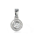 wisiorek złoto białe 750/18 K Diament 0.27 ct, 17 kamienie, w-si