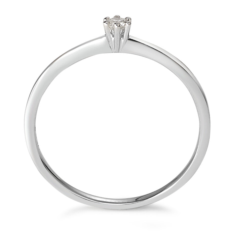 pierścionek zaręczynowy złoto białe 750/18 K Diament 0.05 ct, w-si