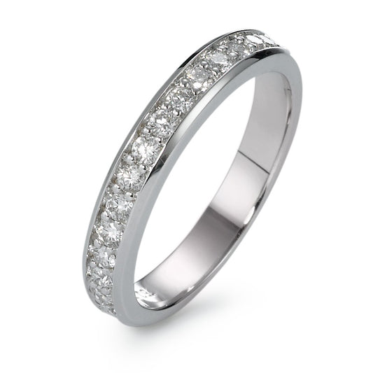 pierścionek pamięci złoto białe 750/18 K Diament 0.36 ct, 15 kamienie, w-si