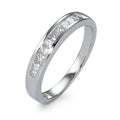 pierścionek złoto białe 750/18 K Diament 0.32 ct, 10 kamienie, w-si