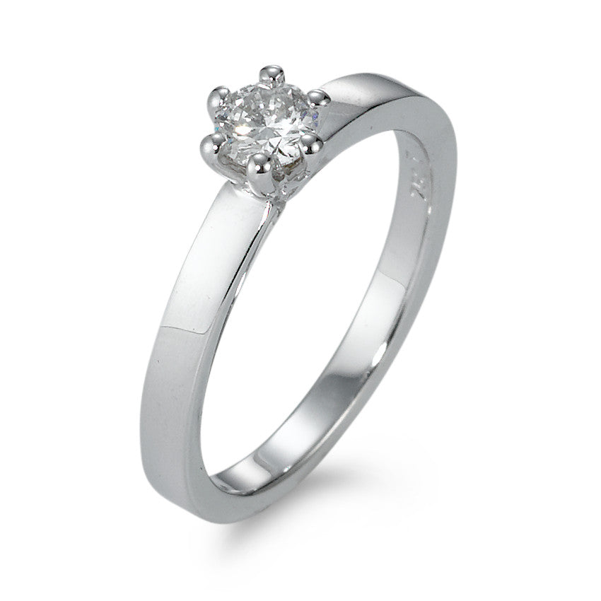 pierścionek zaręczynowy złoto białe 750/18 K Diament 0.30 ct, w-si