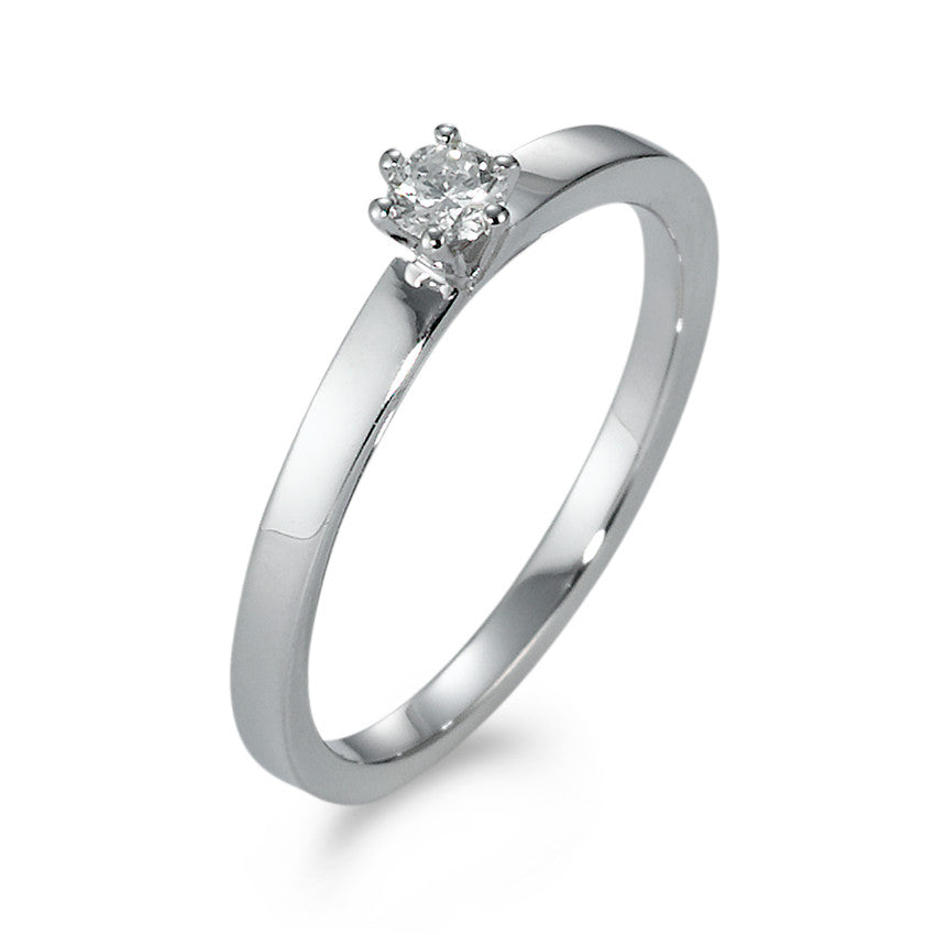 pierścionek zaręczynowy złoto białe 750/18 K Diament 0.15 ct, w-si
