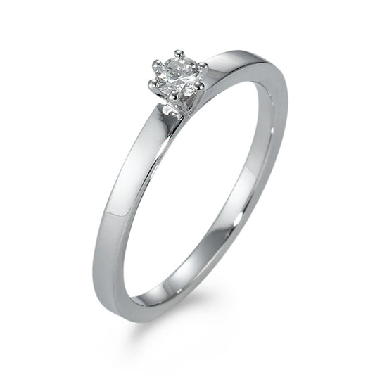 pierścionek zaręczynowy złoto białe 750/18 K Diament 0.15 ct, w-si