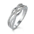 pierścionek złoto białe 750/18 K Diament 0.19 ct, 41 kamienie, w-si