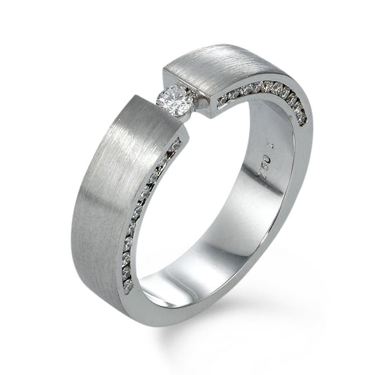 pierścionek złoto białe 750/18 K Diament 0.30 ct, 21 kamienie, w-si