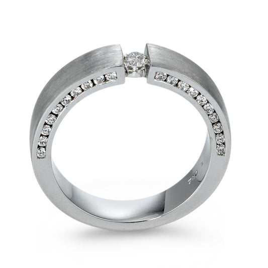 pierścionek złoto białe 750/18 K Diament 0.30 ct, 21 kamienie, w-si