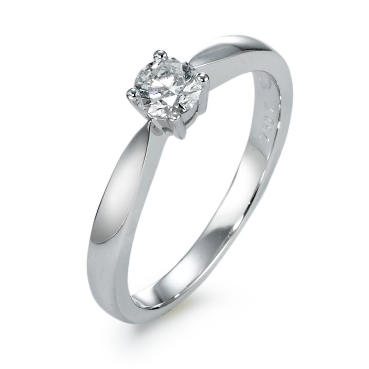 pierścionek zaręczynowy złoto białe 750/18 K Diament 0.30 ct, w-si