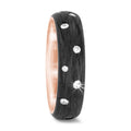 pierścionek złoto różowe 750/18 K, węgiel Diament 0.36 ct, 16 kamienie, w-si