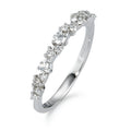 pierścionek złoto białe 750/18 K Diament biały, 0.33 ct, 15 kamienie, [Brillant], w-si