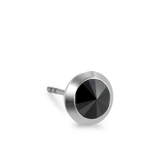 kolczyk wkrętka (1 sztuka) stal nierdzewna Cyrkonia czarny Ø7.5 mm