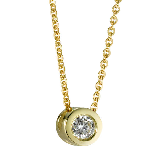 łańcuszek z wisiorkiem złoto żółte 585/14 K Diament 0.05 ct, w-si 42 cm Ø5.5 mm