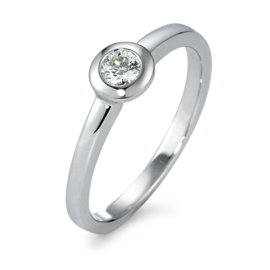 pierścionek złoto białe 585/14 K Diament 0.20 ct, w-si