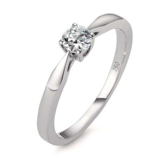 pierścionek zaręczynowy złoto białe 750/18 K Diament biały, 0.20 ct, w-si