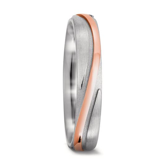 obrączka partnerska złoto białe 750/18 K, złoto czerwone 750/18 K