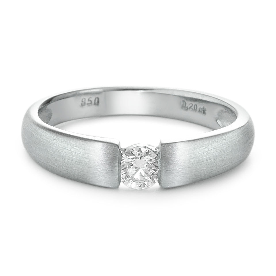 pierścionek zaręczynowy pallad 950 Diament 0.20 ct, w-si