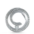 wisiorek złoto białe 750/18 K Diament 0.30 ct, 50 kamienie, [Brillant], w-si Ø16 mm