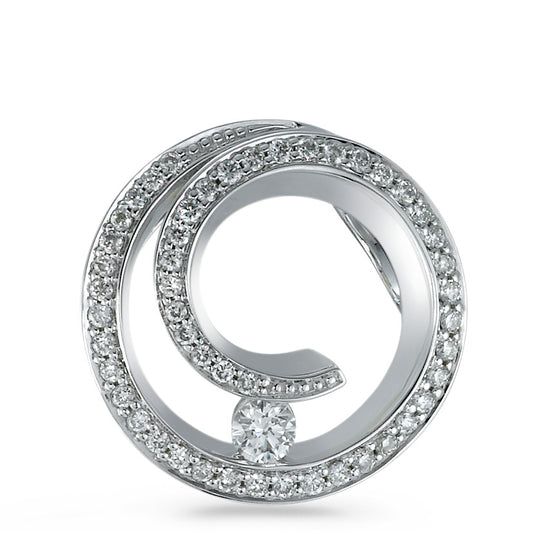 wisiorek złoto białe 750/18 K Diament 0.30 ct, 50 kamienie, [Brillant], w-si Ø16 mm