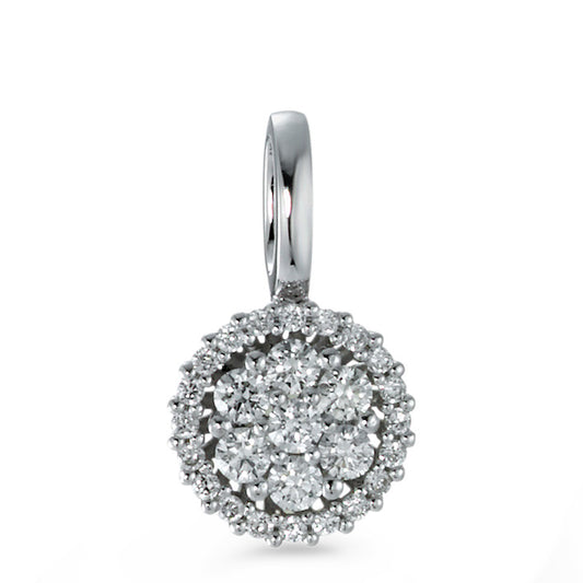 wisiorek złoto białe 750/18 K Diament 0.26 ct, 27 kamienie, [Brillant], w-si Ø8 mm