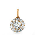 wisiorek złoto czerwone 750/18 K Diament 0.50 ct, 11 kamienie, [Brillant], w-si Ø7 mm