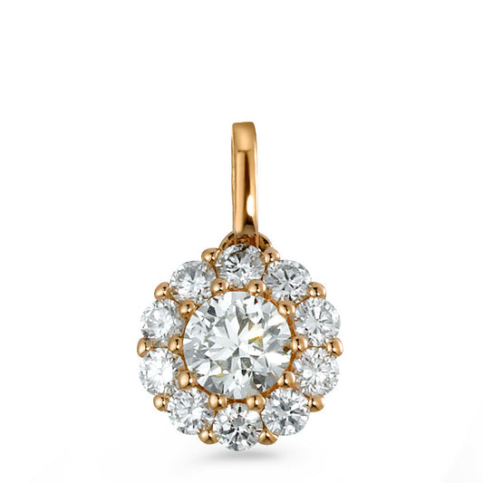wisiorek złoto czerwone 750/18 K Diament 0.50 ct, 11 kamienie, [Brillant], w-si Ø7 mm