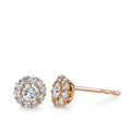 kolczyki wkrętki złoto czerwone 750/18 K Diament 0.50 ct, 22 kamienie, [Brillant], w-si Ø6 mm