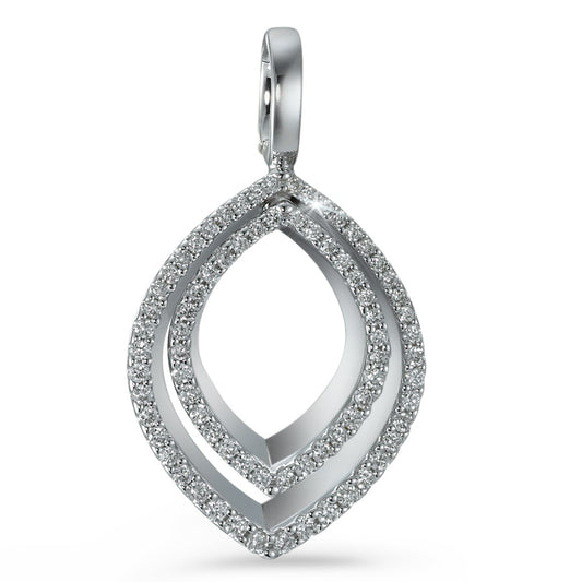 wisiorek złoto białe 750/18 K Diament 0.35 ct, 66 kamienie, [Brillant], w-si