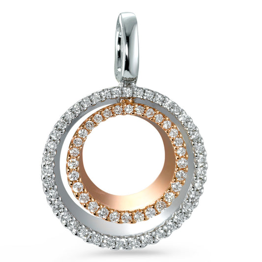 wisiorek złoto czerwone 750/18 K, złoto białe 750/18 K Diament 0.37 ct, 70 kamienie, [Brillant], w-si Ø17 mm