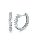 kolczyki koła zatrzaskowe złoto białe 750/18 K Diament 0.25 ct, 22 kamienie, [Brillant], w-si