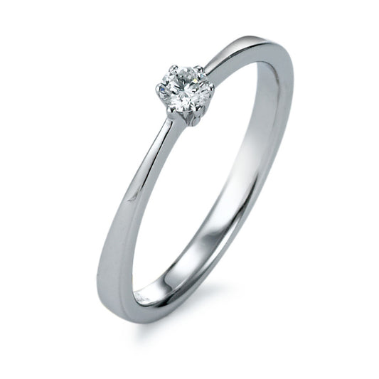 pierścionek zaręczynowy złoto białe 750/18 K Diament 0.10 ct, [Brillant], w-si