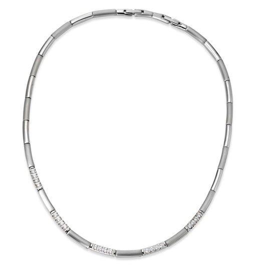 Naszyjnik stal nierdzewna Cyrkonia 42-45 cm
