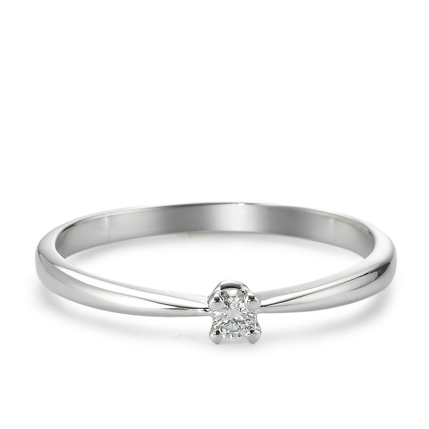 pierścionek zaręczynowy złoto białe 750/18 K Diament 0.05 ct, tw-vsi