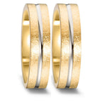 obrączka partnerska złoto żółte 750/18 K, złoto białe 750/18 K
