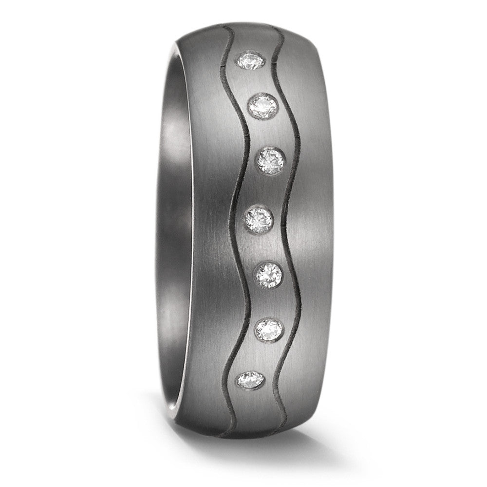 pierścionek tantal 999 Diament 0.07 ct, 7 kamienie, w-si