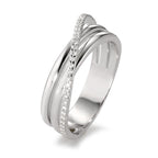 pierścionek złoto białe 750/18 K Diament biały, 0.14 ct, 33 kamienie, [Brillant], w-si