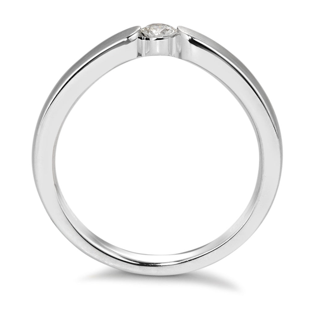 pierścionek zaręczynowy złoto białe 750/18 K Diament biały, 0.15 ct, [Brillant], w-si