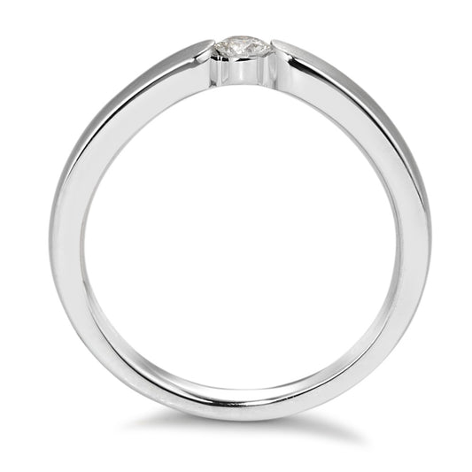 pierścionek zaręczynowy złoto białe 750/18 K Diament biały, 0.15 ct, [Brillant], w-si
