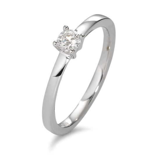 pierścionek zaręczynowy złoto białe 750/18 K Diament biały, 0.20 ct, [Brillant], w-si