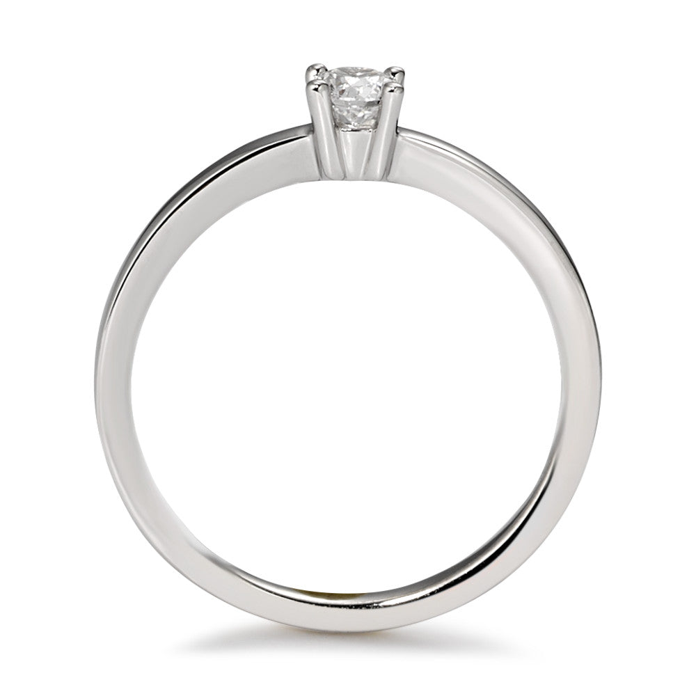 pierścionek zaręczynowy złoto białe 750/18 K Diament biały, 0.20 ct, [Brillant], w-si