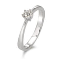 pierścionek zaręczynowy złoto białe 750/18 K Diament biały, 0.20 ct, [Brillant], w-si