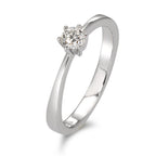 pierścionek zaręczynowy złoto białe 750/18 K Diament biały, 0.20 ct, [Brillant], w-si
