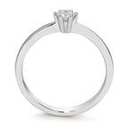 pierścionek zaręczynowy złoto białe 750/18 K Diament biały, 0.20 ct, [Brillant], w-si